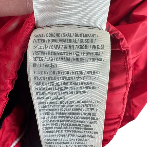 Abercrombie & Fitch Red Hooded Lined Full Zip Cropped Lightweight Jacket Size L - Picture 7 of 9